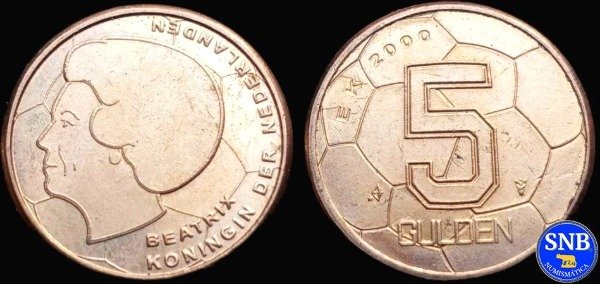 Producto - Países Bajos - 5 Gulden (2000) KM #231 - Eurocopa 2000