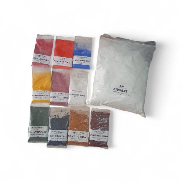 Producto - KIT 10 PIGMENTOS PUROS X 25 GR + 500 GR DE CRISTAL ALCALINO DE REGALO!!