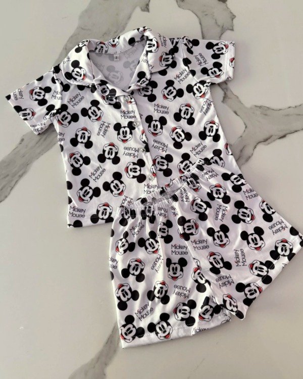 Producto - Pijama camisero de niño - Mickey blanco