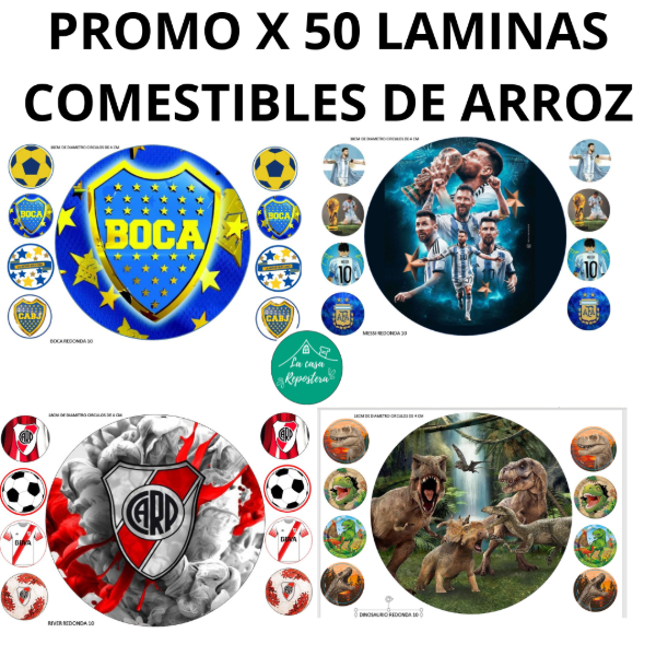 Producto - LAMINA COMESTIBLE DE ARROZ PROMO X 50
