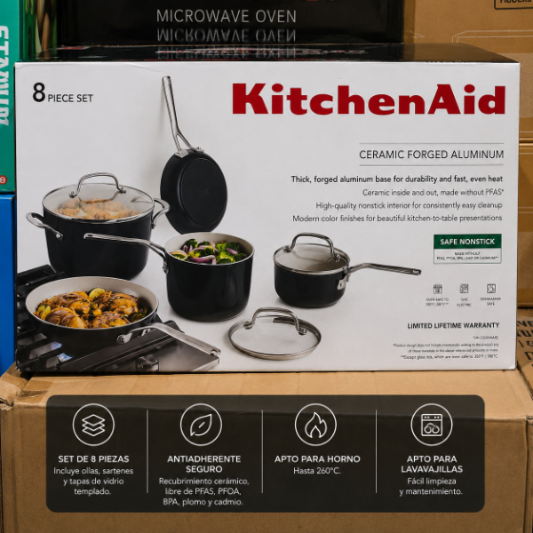 Producto - SET DE OLLAS KITCHENAID - 8 PIEZAS