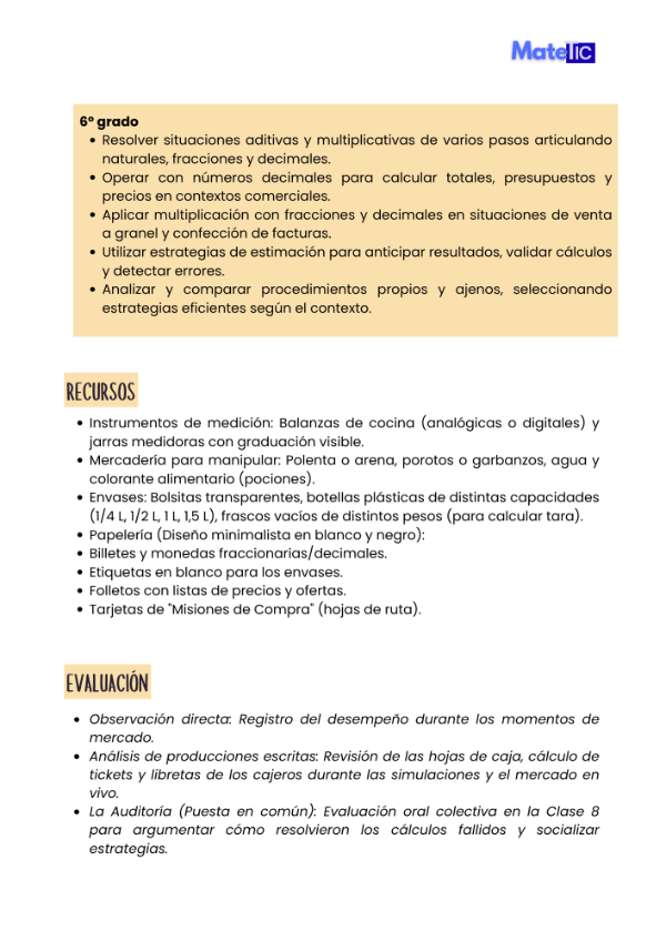 Producto - Operaciones con Fracciones y Decimales 6to - Matetic - 3