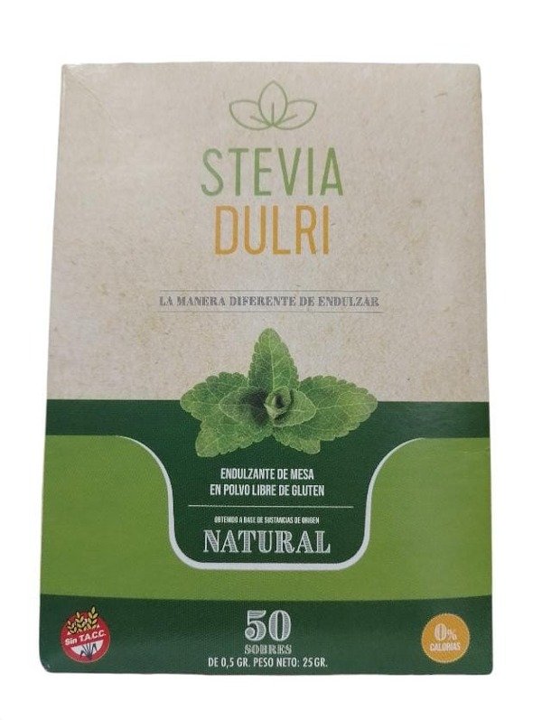 Producto - Stevia en polvo Dulri x50 sobres