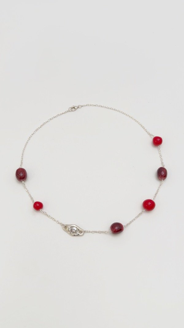 Producto - Collar plata mostacillas y cubic - 1