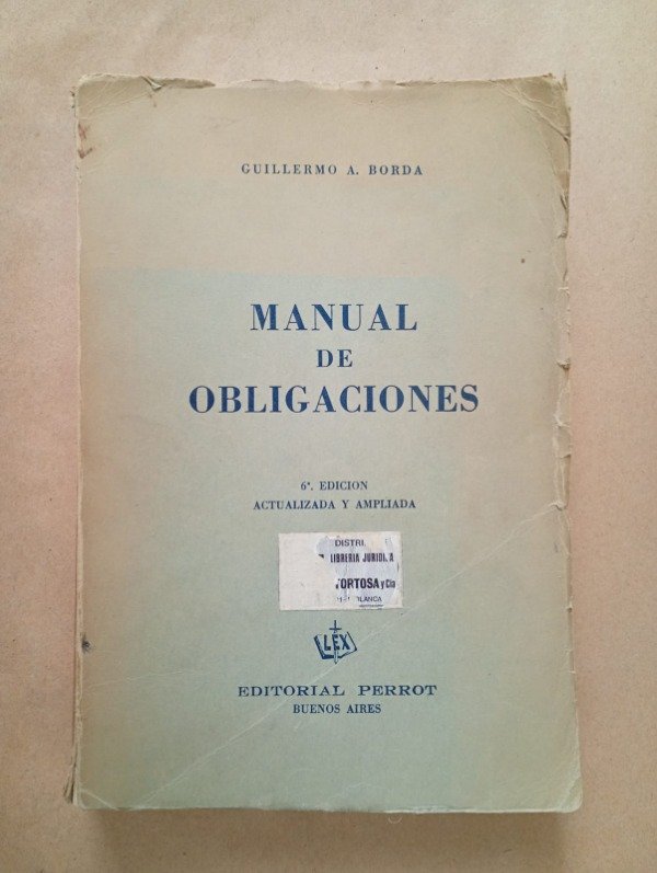 Producto - Manual de obligaciones - Guillermo A Borda - Perrot 1975