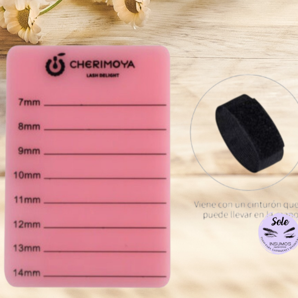 Producto - PORTA PESTAÑAS CON MUÑEQUERA Y CINTA REGULADORA CHERIMOYA