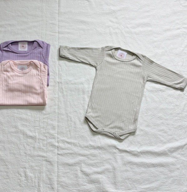 Producto - Body Mangas Largas Acanalado Grueso Gris Claro