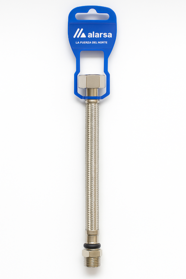 Producto - Flexible Mallado Para Agua Media Pulgada Acero Inoxidable Varias Medidas