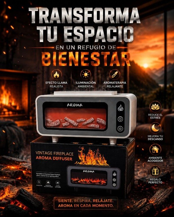 Producto - Humidificador estilo chimenea vintage
