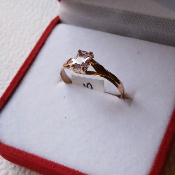 Producto - Anillo Oro 18 kt con cubic talle 21