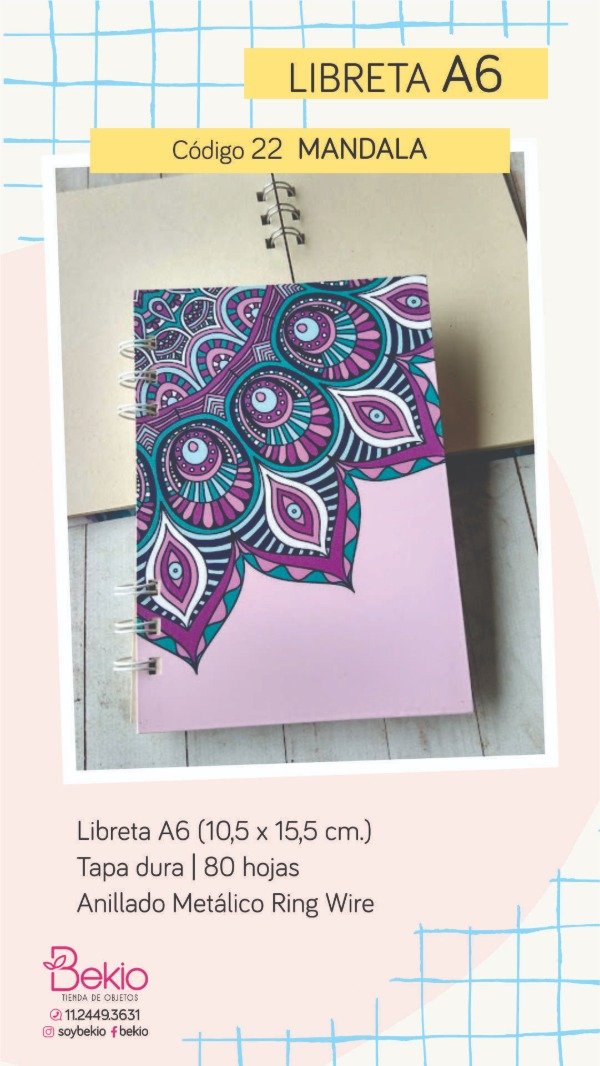 Producto - Libreta A6 - 22 Mandala