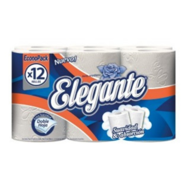 Producto - EconoPack Higienico Elegante 30 Mts D.Hoja x 12 Rollos