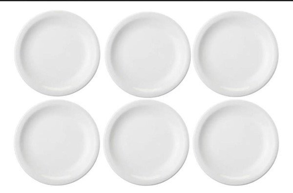 Producto - Set 6 platos de porcelana PLAYOS Ricony Gruesos Primera Calidad 25cm