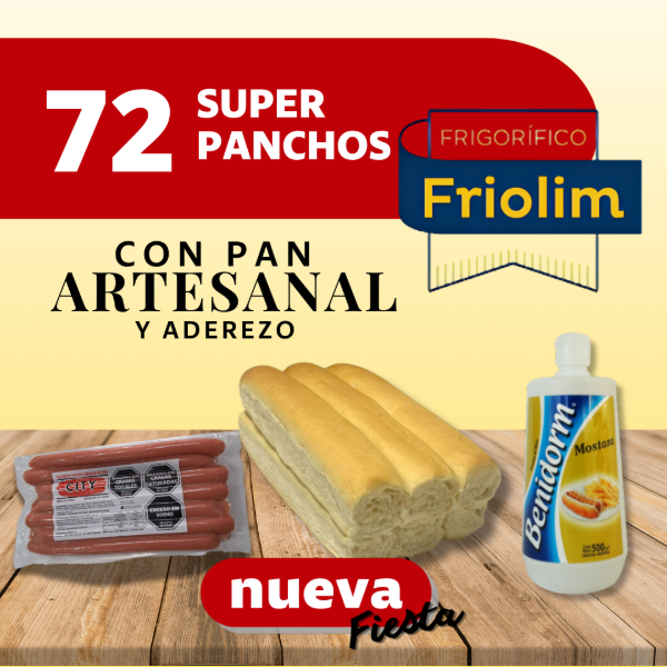Producto - 72 SUPER PANCHOS FRIOLIM PANCHO CITY C/ PAN Y ADEREZO