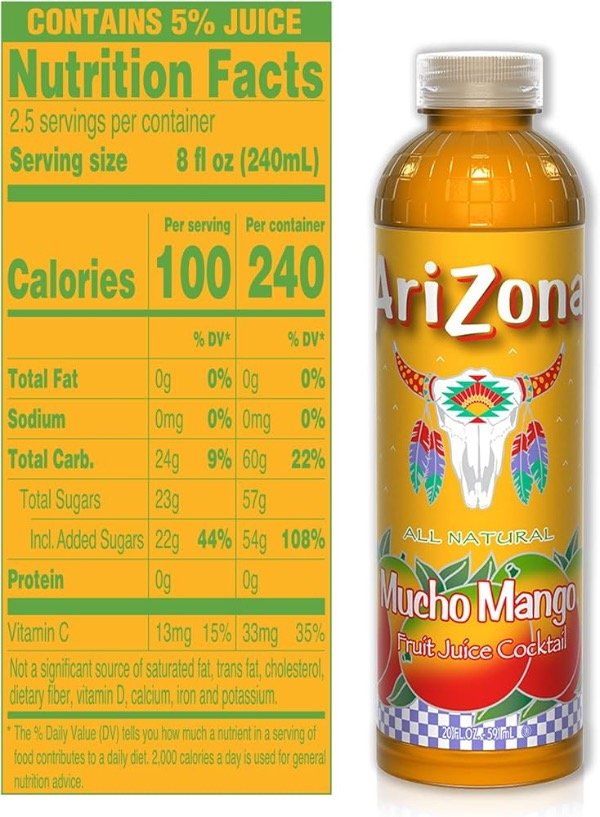 Producto - Jugo ARIZONA sabor mango - 1