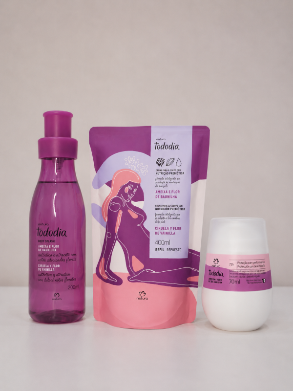 Producto - Kit Ciruela y flor de vainilla (body splash, desodorante, crema crema corporal)