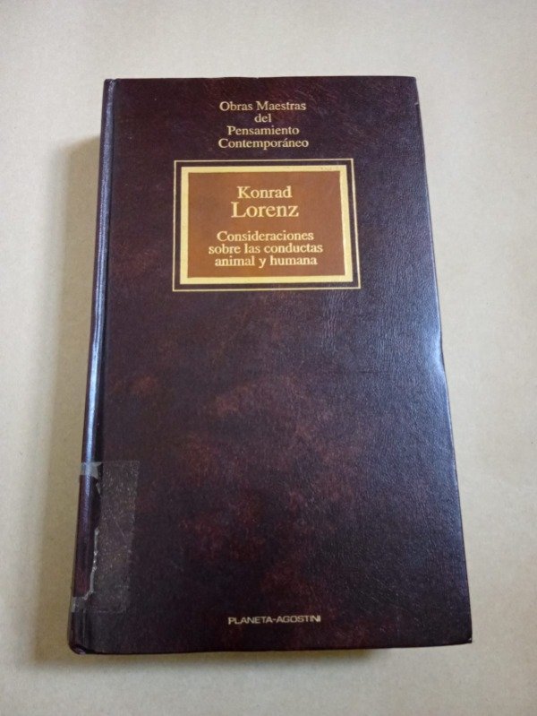Producto - Consideraciones sobre las conductas - Konrad Lorenz - Planeta Agostini 1993