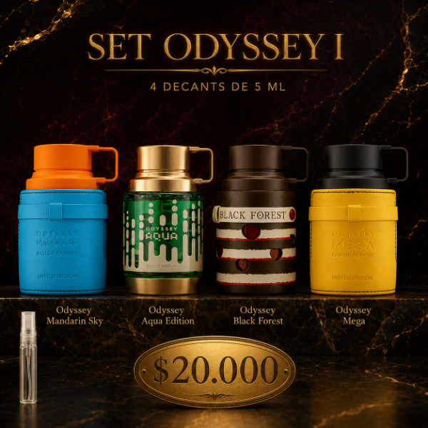 Producto - COMBO ODYSSEY 1 - 4 decants de 5 ml x 20.000