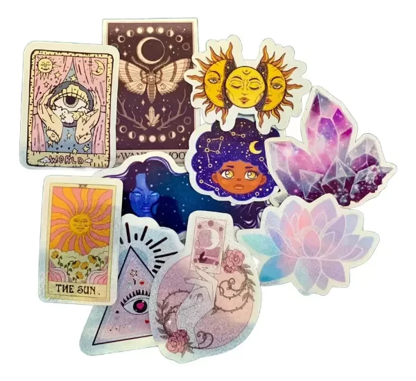 Producto - Stickers Holograficos x10 Aesthetic Mod 1
