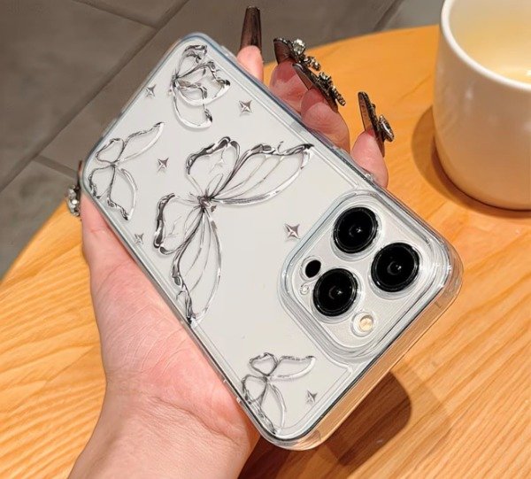 Producto - Case clear butterfly - 1
