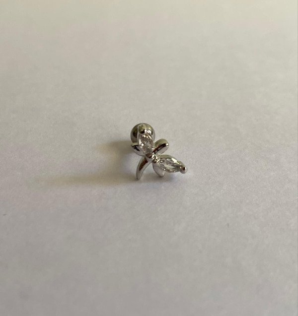 Producto - Barbell libélula plateada