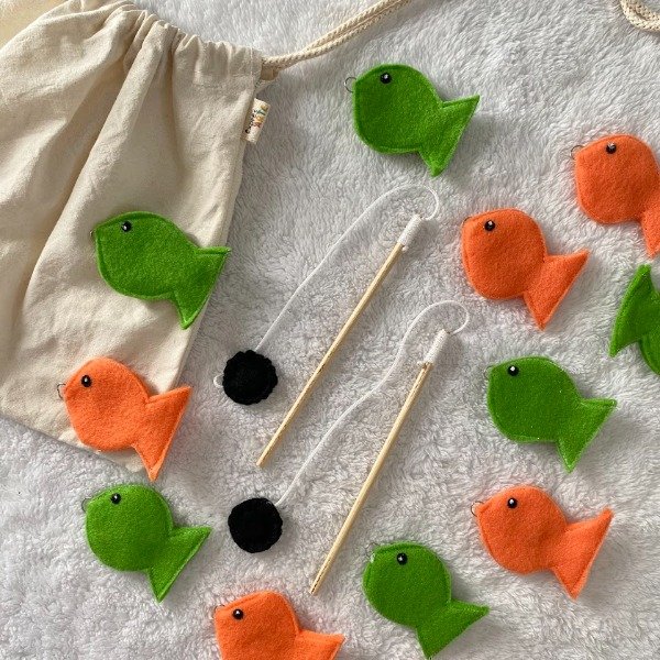 Producto - Juego de pesca - Verde y naranja