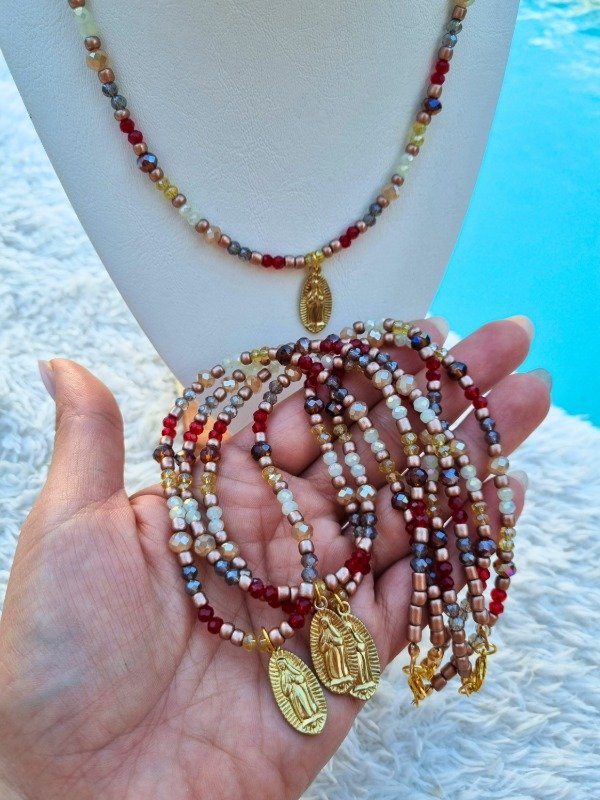 Producto - COLLAR MIX VIRGEN TONOS TIERRA Y ROJOS