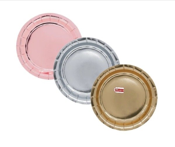 Producto - Platos descartables x10 unidades METALIZADOS