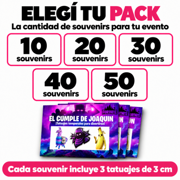 Producto - Souvenirs Personalizados con 3 Tatuajes Temporales - 2