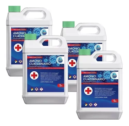 Producto - Amonio Cuaternario Desinfectante Pack X4 Bactericida Premium