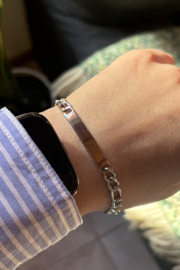 Producto - Pulsera Identidad para Grabar (Cadena 2X1)