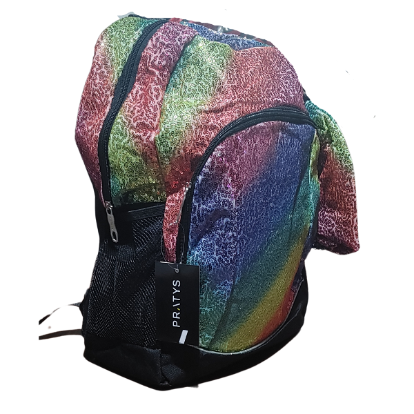 Producto - Mochila Escolar Pratys de Espalda Con Cartuchera Lentejuelas Brillo para niñas - 6