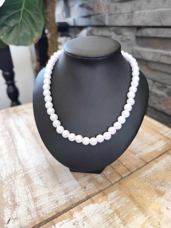 Producto - Collar perlas blancas. Grande.