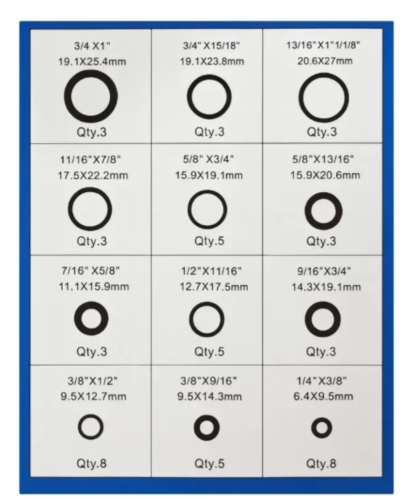 Producto - Set Kit Oring 50 Piezas Goma Surtido Repuesto Plomeria - 2