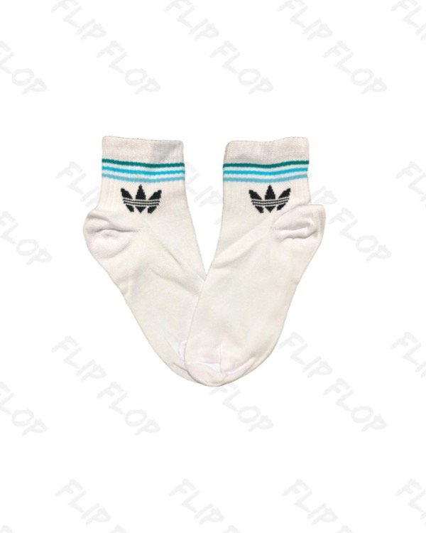Producto - Medias 1/4, Adidas, bco c/celeste