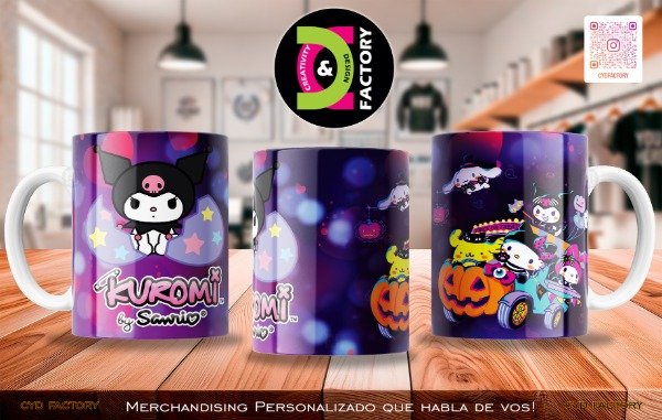 Producto - Taza Cartoon - Hello Kitty - Kuromi - TZ-RT-BL-11OZ-470-CTN-HK