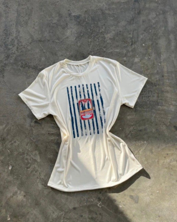 Producto - REMERON OVER JERSEY PEINADO ELASTIZADO ESTAMPA DE SARDINA - 1