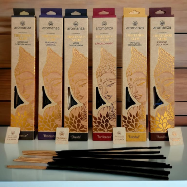 Producto - Sahumerios tibetanos slim Gardenias Aromanza "Bienestar"