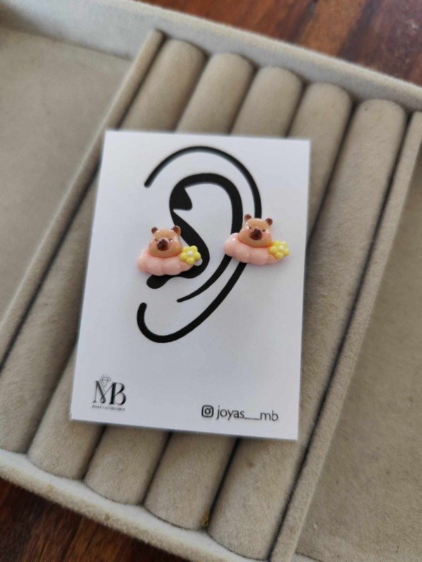 Producto - Aros capibara modelo 6. Acero quirúrgico