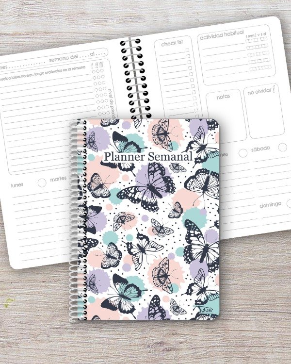 Producto - Planner Semanal A5 dis. butterflies