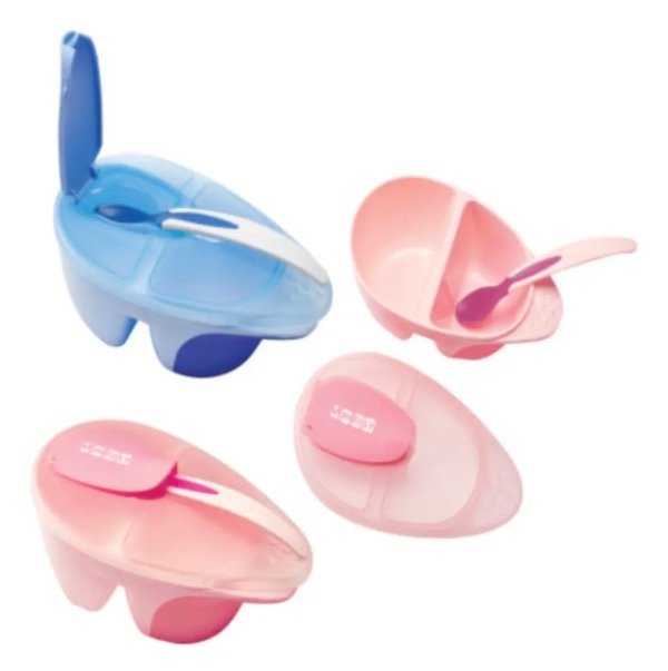 Producto - Set De Plato Con Division Tapa Y Cuchara Loopi 9171