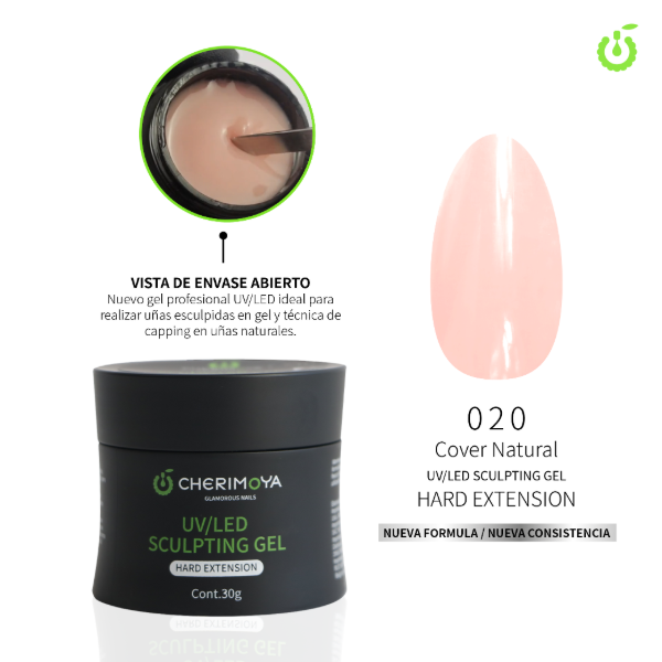 Producto - GEL DE CONSTRUCCION  POTE NEGRO CHERIMOYA 30ML - 3