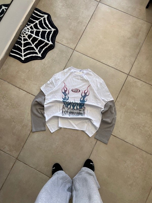 Producto - TAHIRT DOBLEMANGA FIRED WHITE