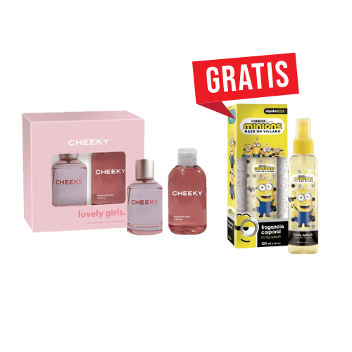 Producto - Estuche Cheeky Lucky Girls Perfume 100ml + Espuma de Baño 200ml + MINIONS GRATIS