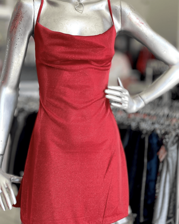 Producto - Vestido Lycra Cuello Buche Rojo