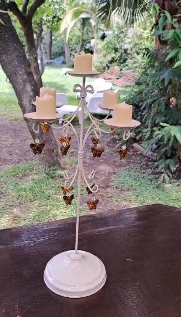 Producto - 2 unidades candelabro con mariposa colgante COD: M9