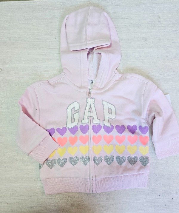 Producto - Campera con friza gap talle  6/12 meses corazones - 1