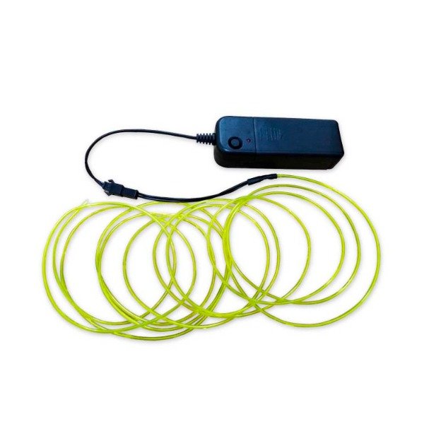 Producto - Guirnalda EL -3m -1.2W -verde limon neon -1130lm -2 baterias AA (GUI-10L) -