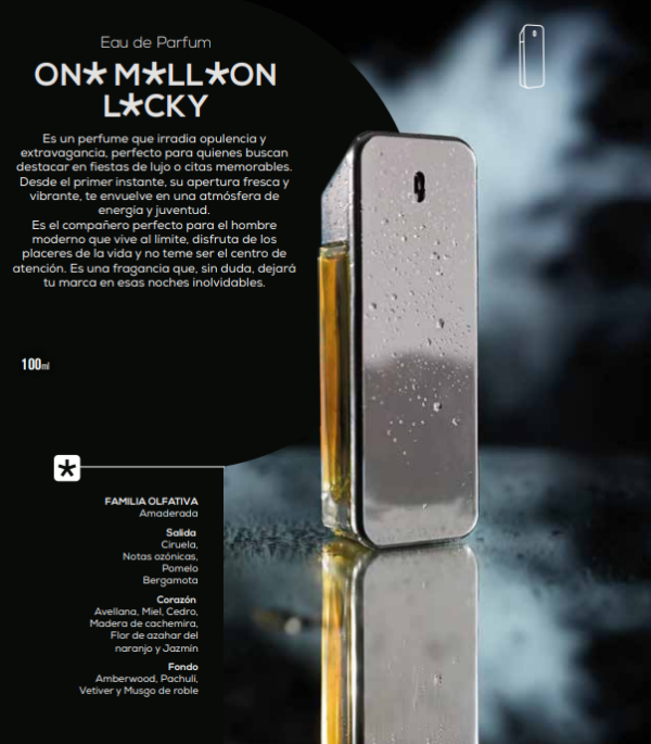 Producto - Perfume "One Million Lucky" de Paco Rabanne Unlock Bagues de 100 ml