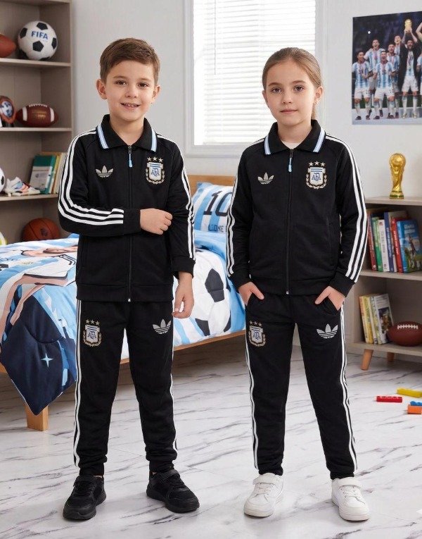 Producto - S24 Conjunto de Argentina Infantil Importado Frizados 10/ 12 / 14